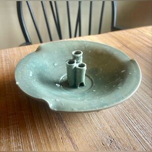 Vintage Japanese Ikebana Style Vase Studio Art Pottery Artist Signed